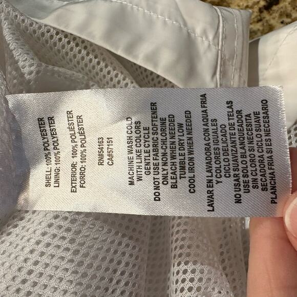 Tommy Hilfiger Adult XL White Hooded Anorak Lightweight Windbreaker Jacket - Picture 4 of 4